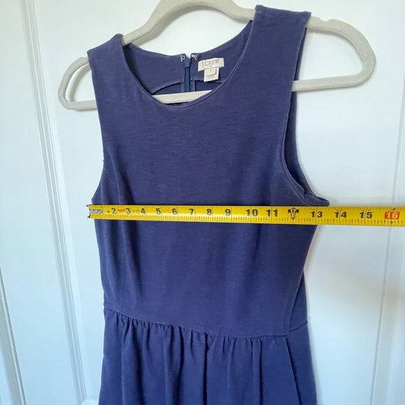 J. Crew Factory Royal Blue Fit Flare Cotton Dress - Picture 9 of 11
